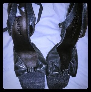 Sam & Libby Silver Metallic Tie-ankle slings